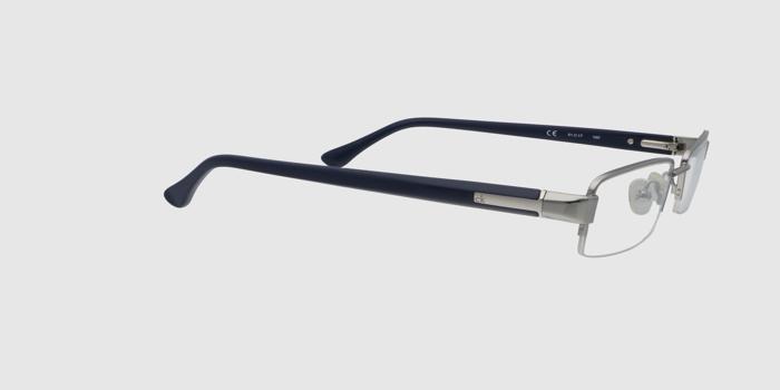  Silver Half rim Rectangle Eyeglasses for Women