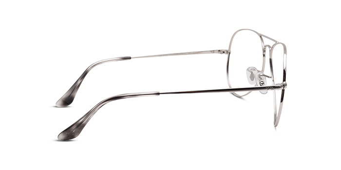 Ray-Ban Silver Full Frame Aviator Eyeglasses for Men and Women