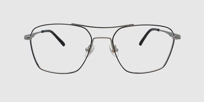  Silver Full rim Aviator Eyeglasses for Men