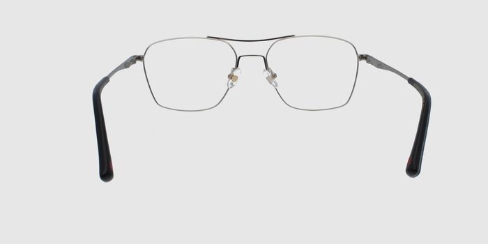  Silver Full rim Aviator Eyeglasses for Men