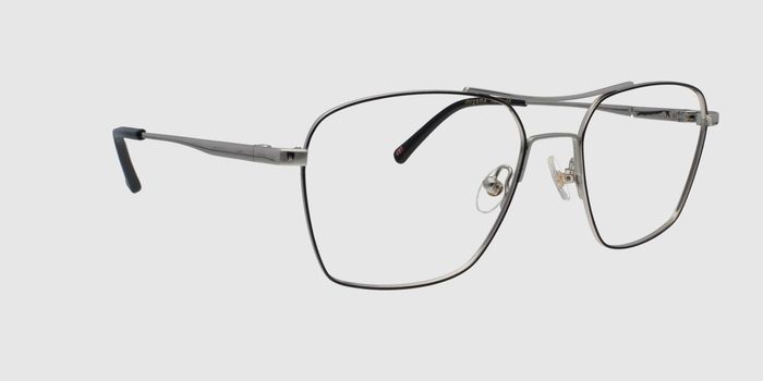  Silver Full rim Aviator Eyeglasses for Men