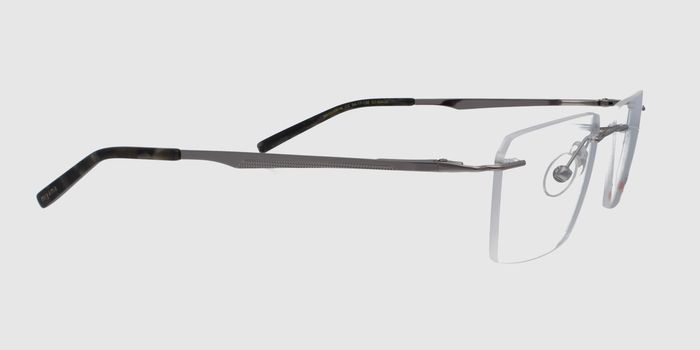  Silver Rimless Rectangle Eyeglasses for Men and Women