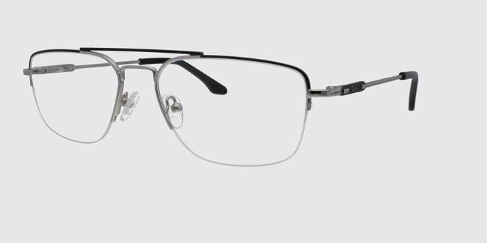  Silver Half rim Aviator Eyeglasses for Men