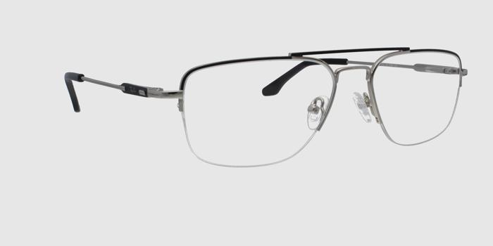  Silver Half rim Aviator Eyeglasses for Men