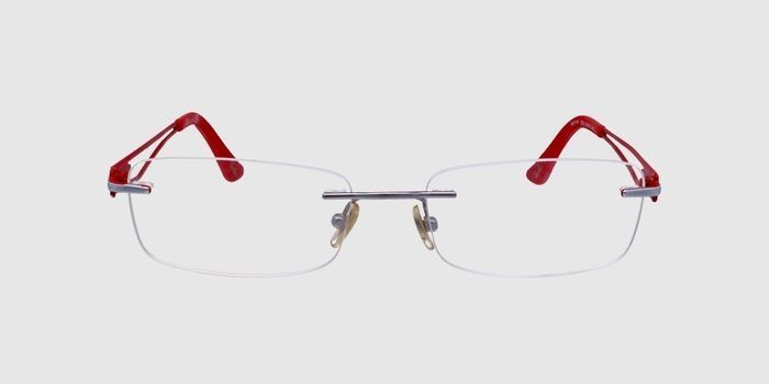  Silver Rimless Rectangle Eyeglasses for Men and Women