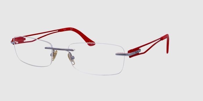  Silver Rimless Rectangle Eyeglasses for Men and Women