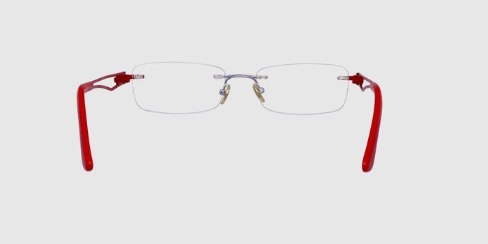  Silver Rimless Rectangle Eyeglasses for Men and Women