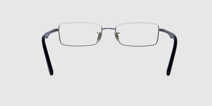  Silver Full frame Rectangle Eyeglasses for Men and Women