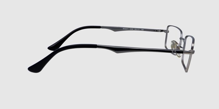  Silver Full frame Rectangle Eyeglasses for Men and Women