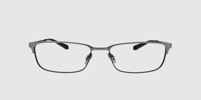  Silver Full frame Rectangle Eyeglasses for Men