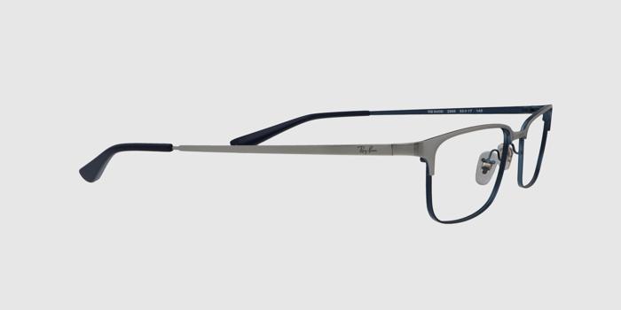  Silver Full frame Rectangle Eyeglasses for Men
