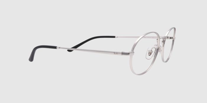  Silver Full frame Round Eyeglasses for Men