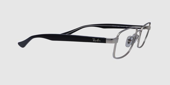  Silver Full frame Rectangle Eyeglasses for Men