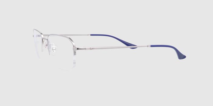  Silver Half rim Rectangle Eyeglasses for Men and Women