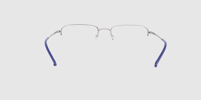  Silver Half rim Rectangle Eyeglasses for Men and Women