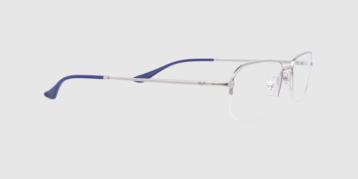  Silver Half rim Rectangle Eyeglasses for Men and Women