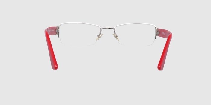  Silver Half rim Rectangle Eyeglasses for Men and Women