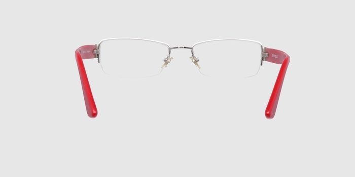  Silver Half rim Rectangle Eyeglasses for Men and Women