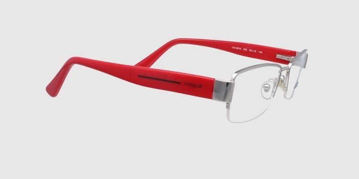  Silver Half rim Rectangle Eyeglasses for Men and Women