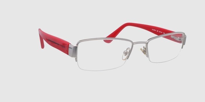  Silver Half rim Rectangle Eyeglasses for Men and Women