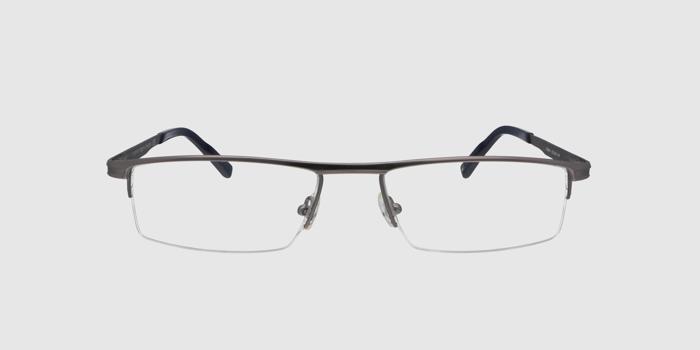  Silver Half rim Rectangle Eyeglasses for Men and Women