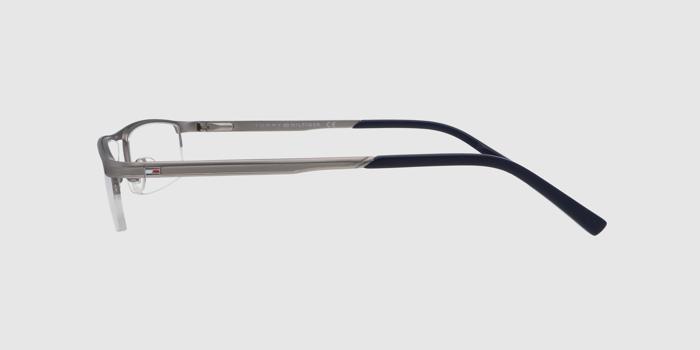  Silver Half rim Rectangle Eyeglasses for Men and Women