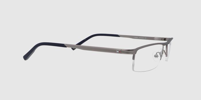  Silver Half rim Rectangle Eyeglasses for Men and Women