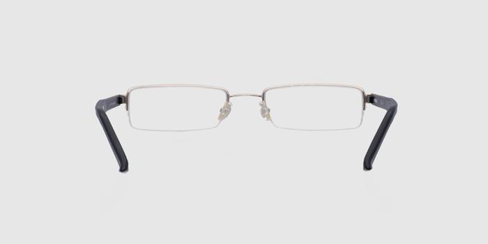  Silver Half rim Rectangle Eyeglasses for Men