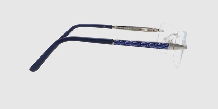  Silver Rimless Rectangle Eyeglasses for Men and Women