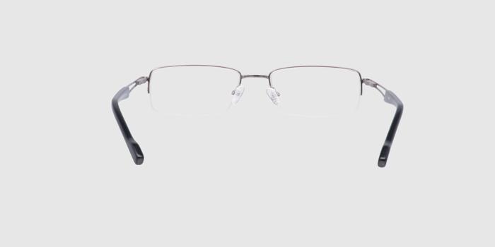  Silver Half rim Rectangle Eyeglasses for Men