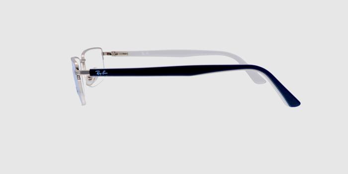  Silver Half rim Rectangle Eyeglasses for Men and Women