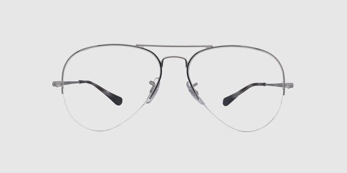  Silver Half rim Aviator Eyeglasses for Men and Women