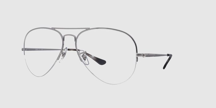  Silver Half rim Aviator Eyeglasses for Men and Women