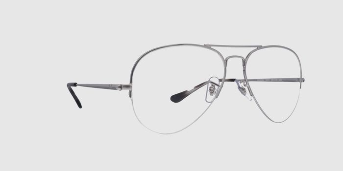  Silver Half rim Aviator Eyeglasses for Men and Women