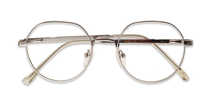  Silver Full Frame Round Computer Glasses for Men and Women