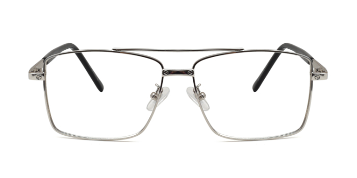 VISTAZO by EyeMyEye E10C9990 Silver Full Frame Wayfarer Eyeglasses for Men and Women