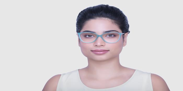  Aquamarine Full rim Oval Eyeglasses for Women