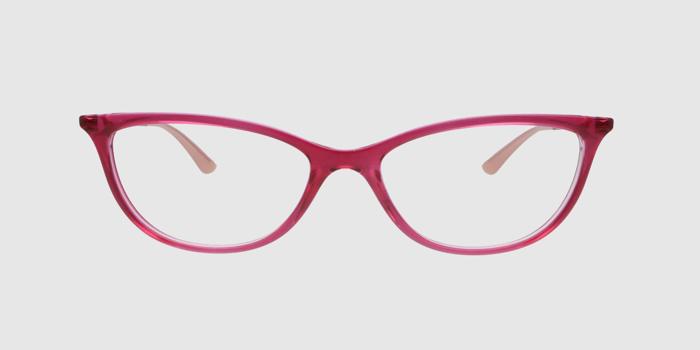  Pink transparent Full frame Oval Eyeglasses for Women