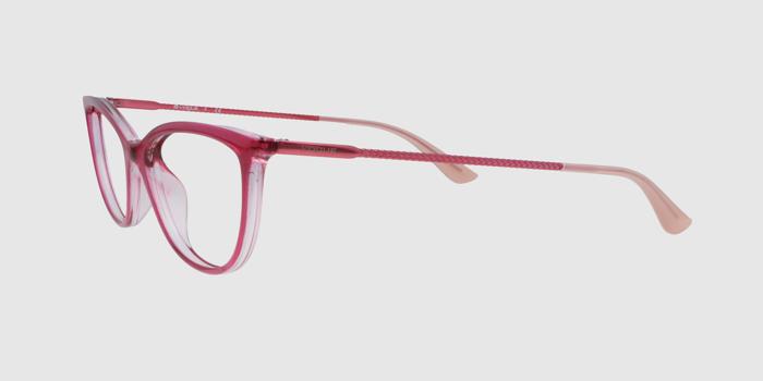  Pink transparent Full frame Oval Eyeglasses for Women