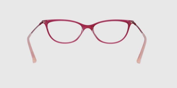  Pink transparent Full frame Oval Eyeglasses for Women