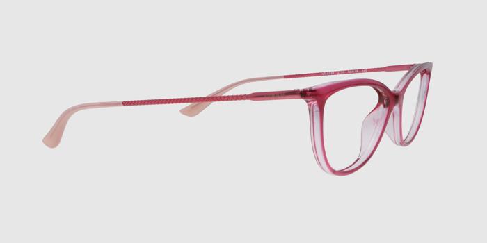  Pink transparent Full frame Oval Eyeglasses for Women