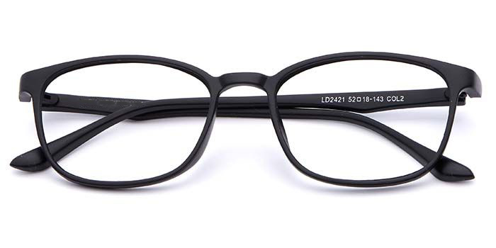  Matte Black Full Frame Wayfarer Eyeglasses for Men and Women