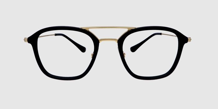  Black Full frame Square Eyeglasses for Men and Women