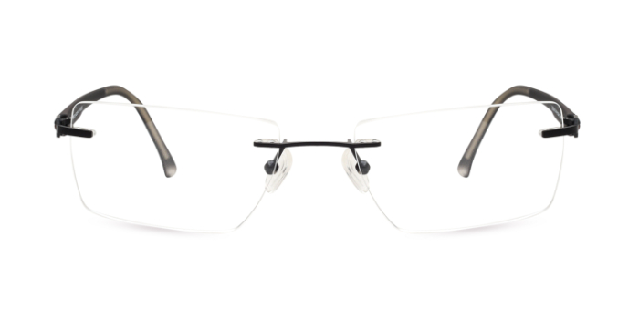 KILLER Black Rimless Rectangle Eyeglasses for Men and Women