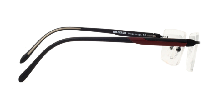 KILLER Black Rimless Rectangle Eyeglasses for Men and Women