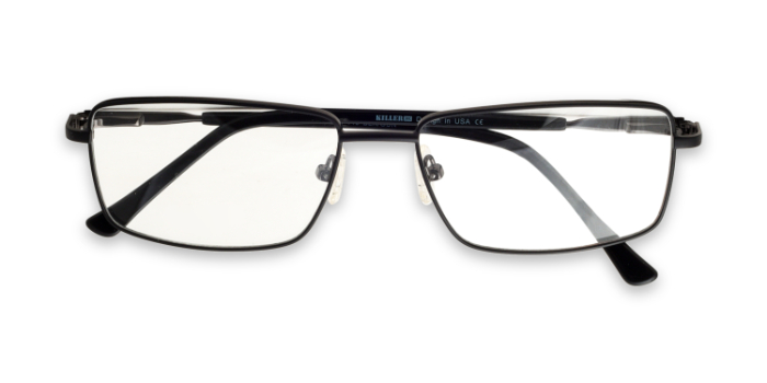 KILLER Black Full Frame Rectangle Eyeglasses for Men and Women