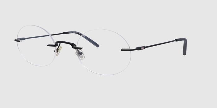  Black Rimless Round Eyeglasses for Men and Women