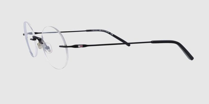  Black Rimless Round Eyeglasses for Men and Women