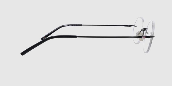  Black Rimless Round Eyeglasses for Men and Women