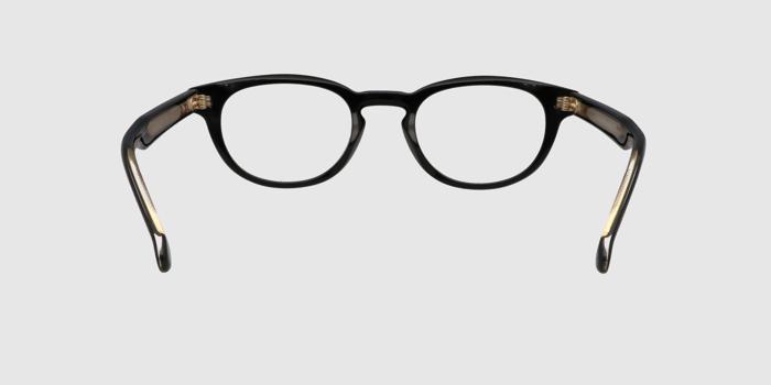  Black Full frame Oval Eyeglasses for Men